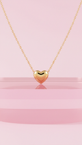 Gold Chain Necklace with Heart Pendant