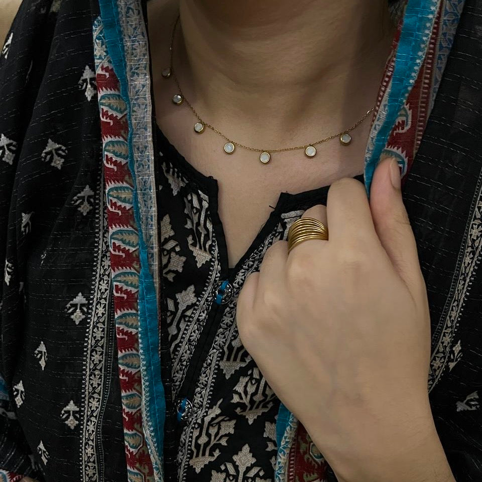 Gem-drop necklace