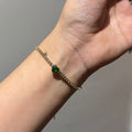 Emerald tennis heart bracelet