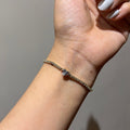 White tennis heart bracelet