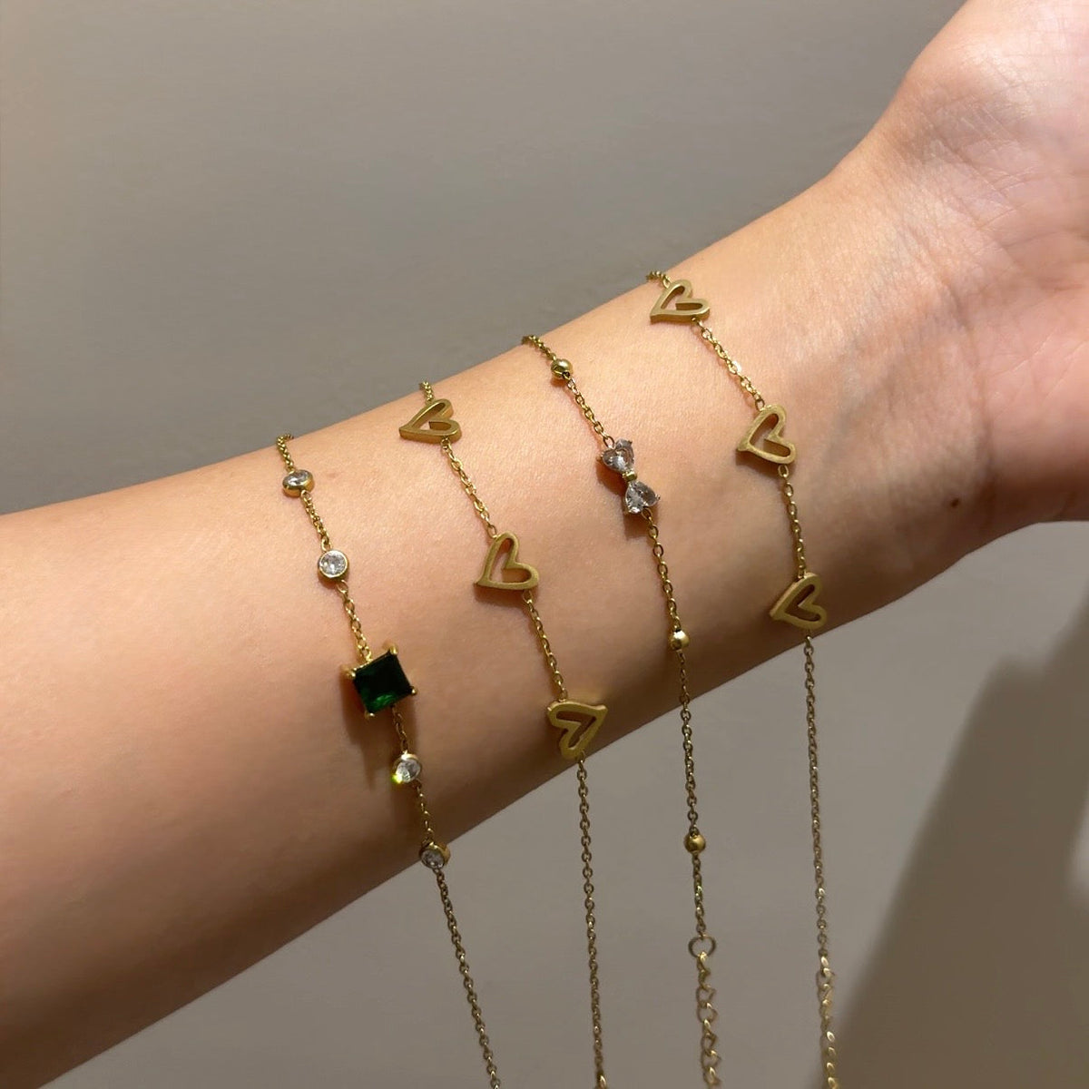 Trio heart bracelet