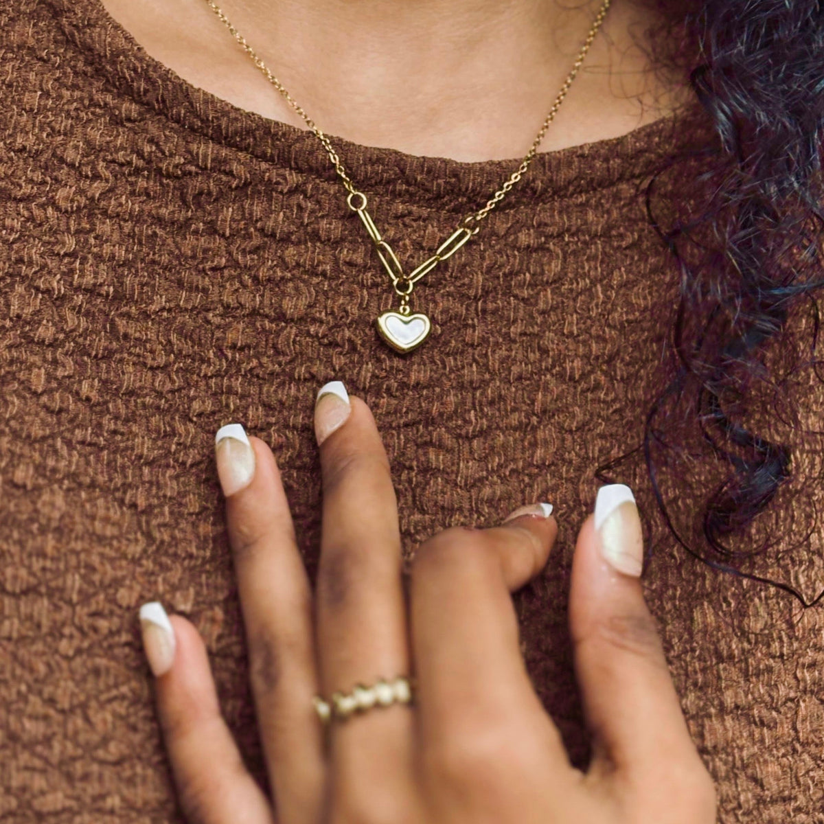 Heart-link necklace
