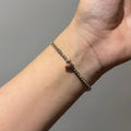 Baby pink tennis heart bracelet