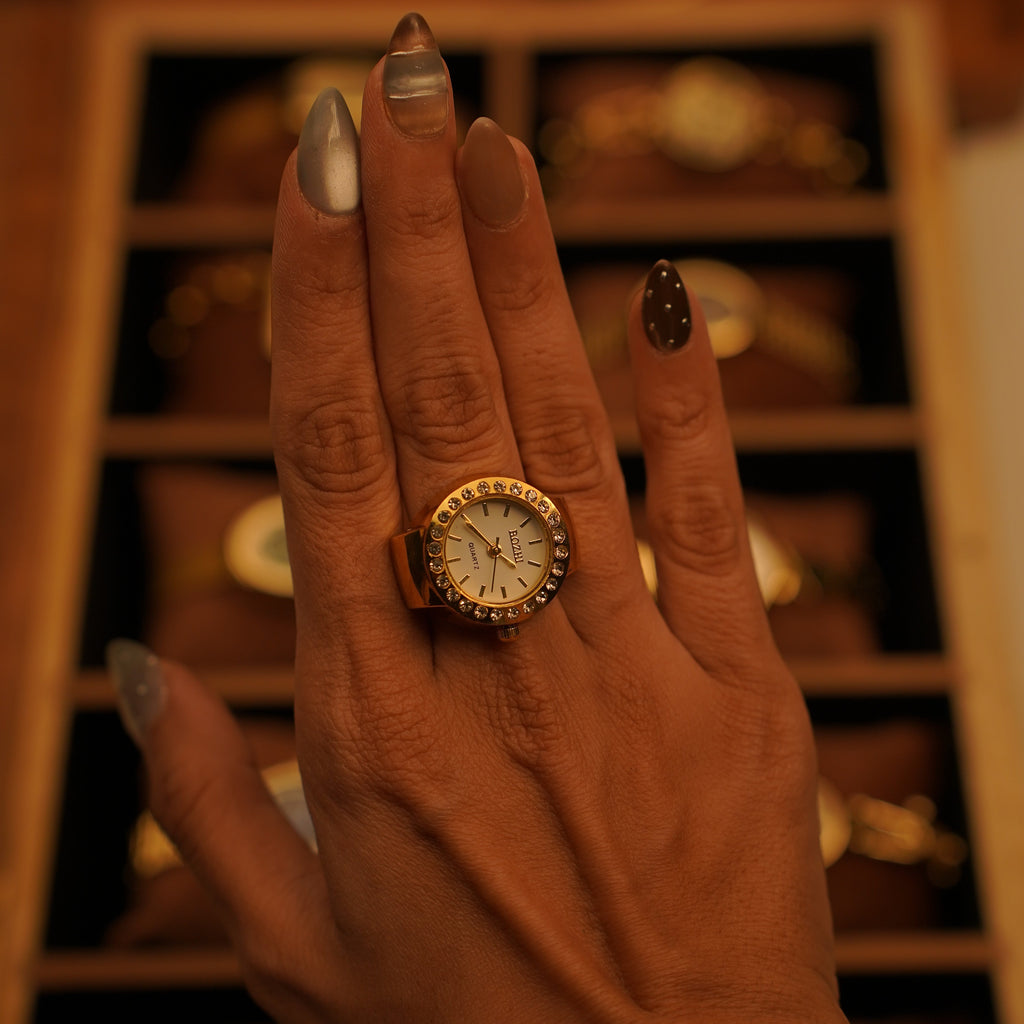 Martin Luxe Studded Ring Watch