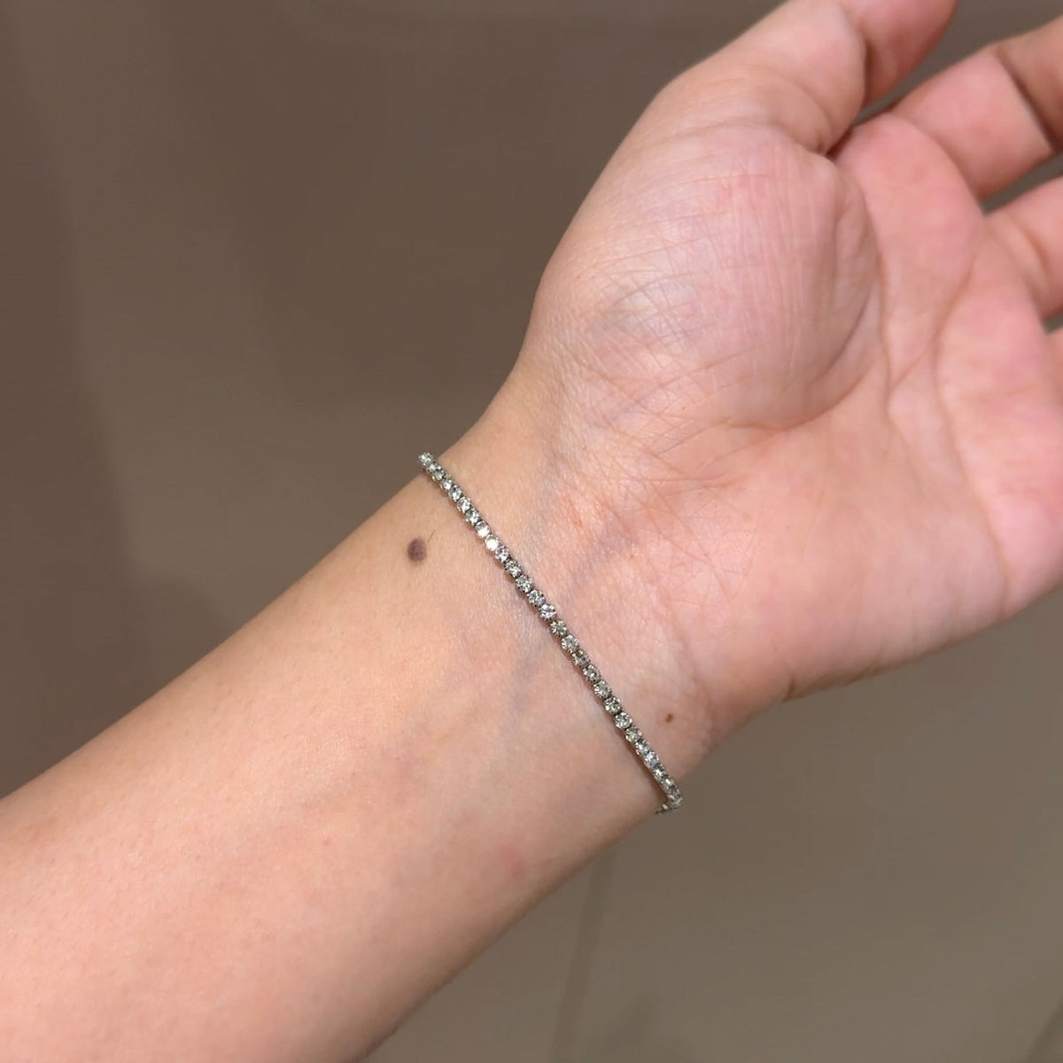 Silver tennis bracelet