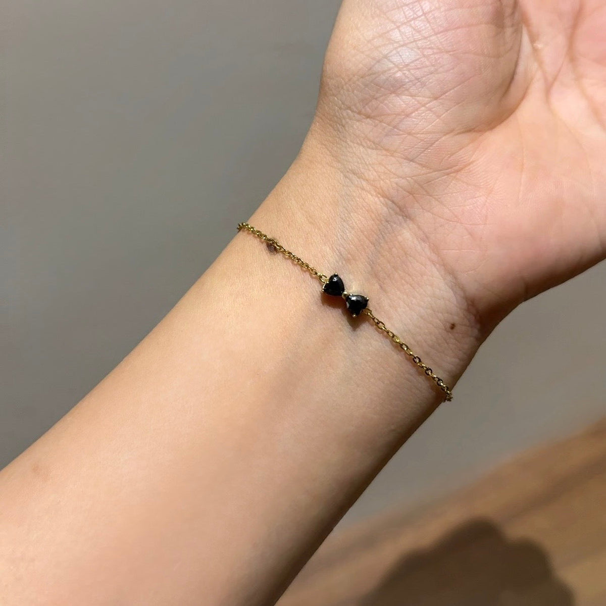 Black bow bracelet