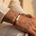 Classic Bond Silver and Lab Diamond Rakhi
