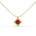 Liminal Floating Gemstone Cube Necklace
