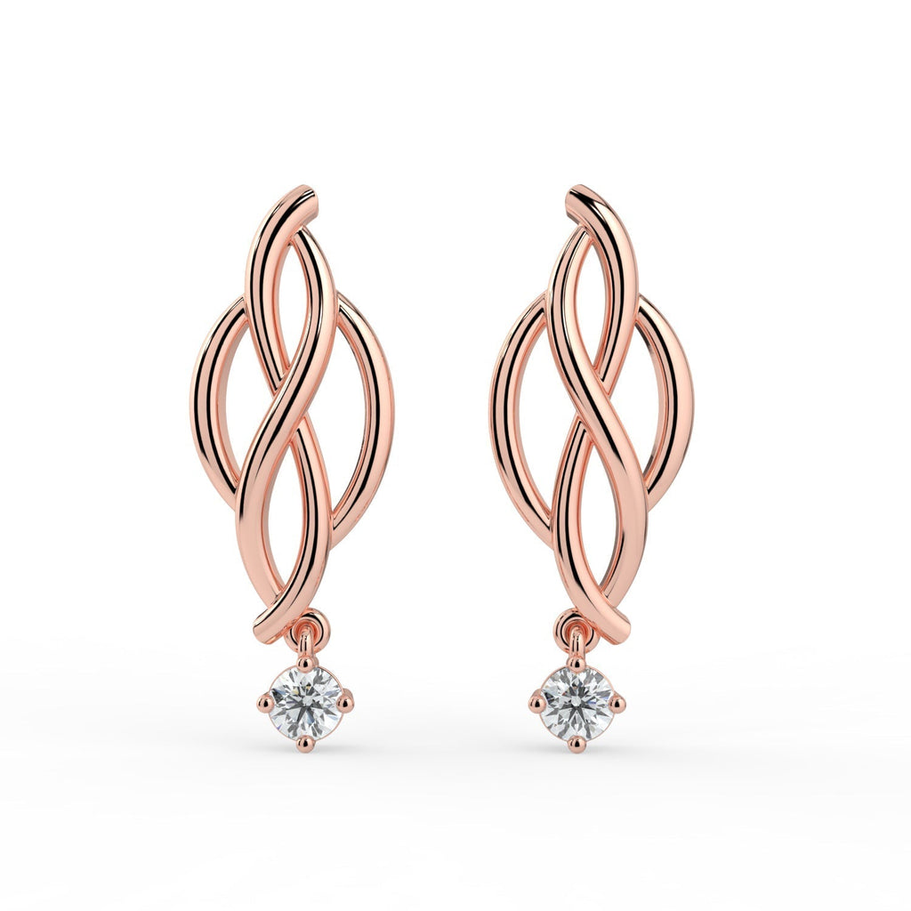 Ethereal Essence Solitaire Diamond Earrings