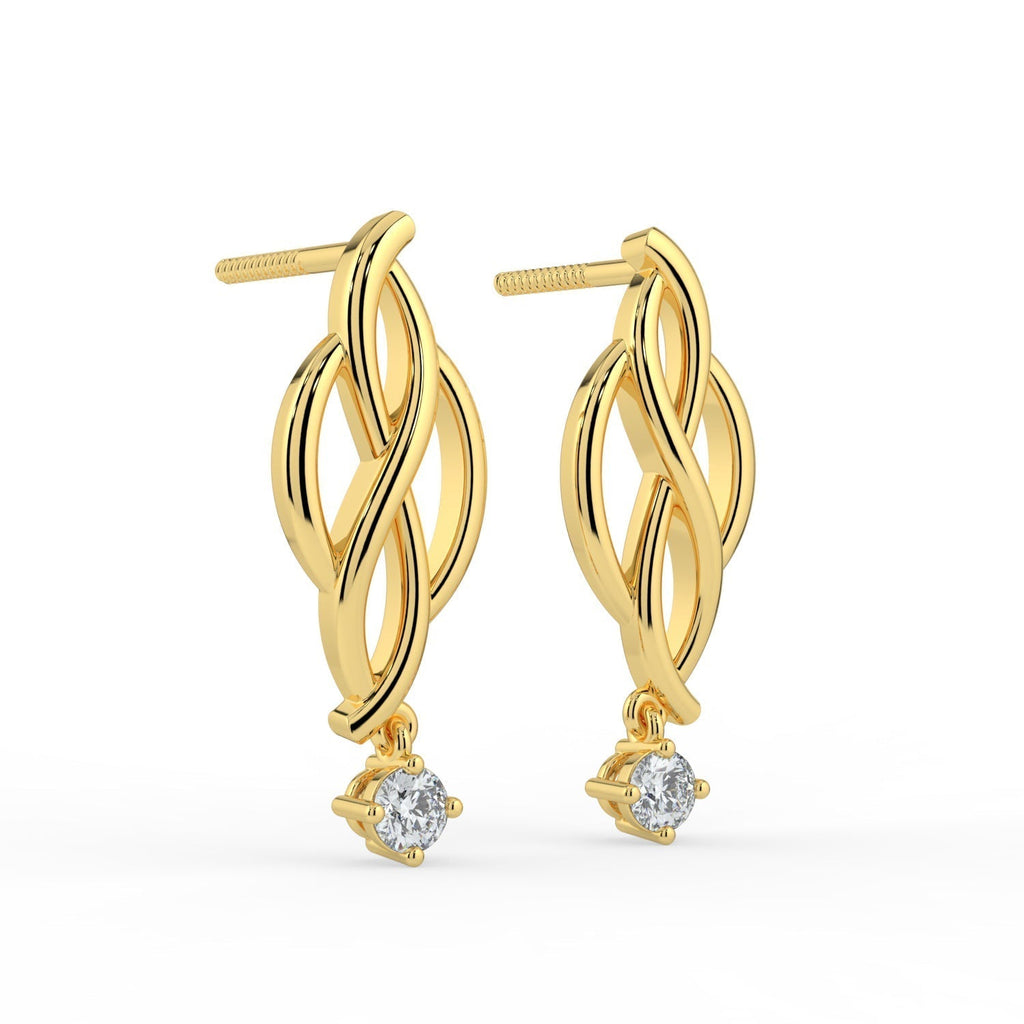 Ethereal Essence Solitaire Diamond Earrings