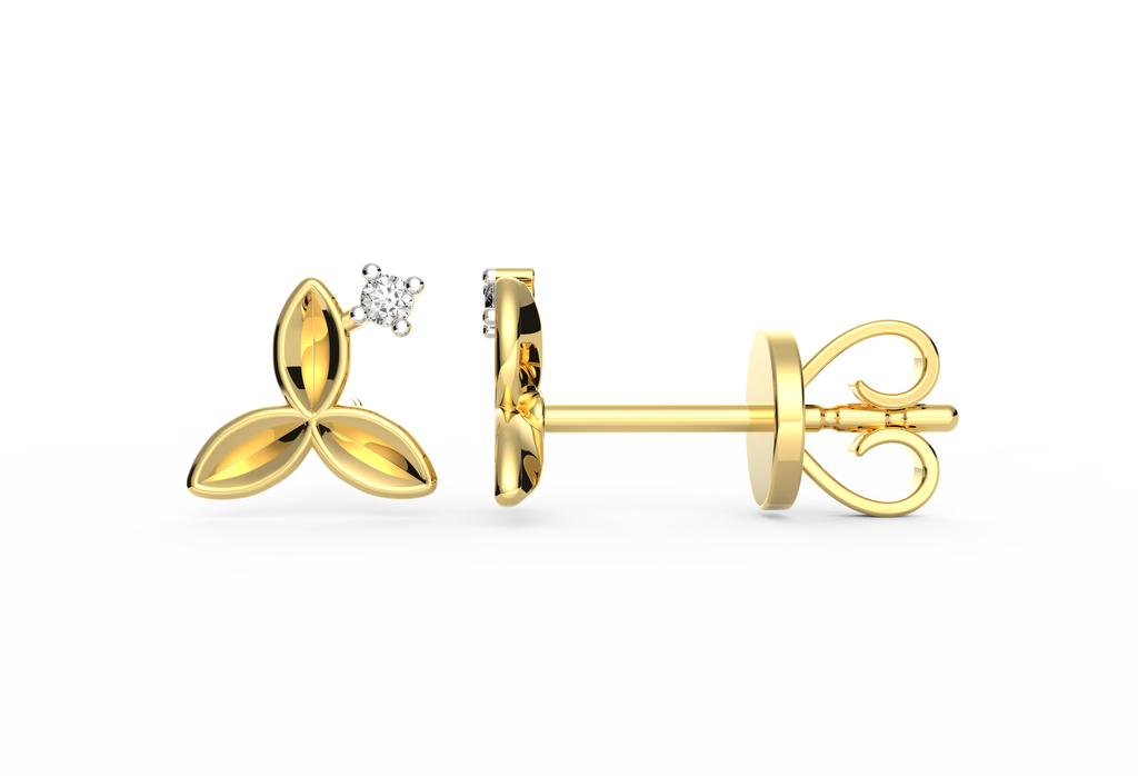 Leafy Dew Lab Diamond Earrings