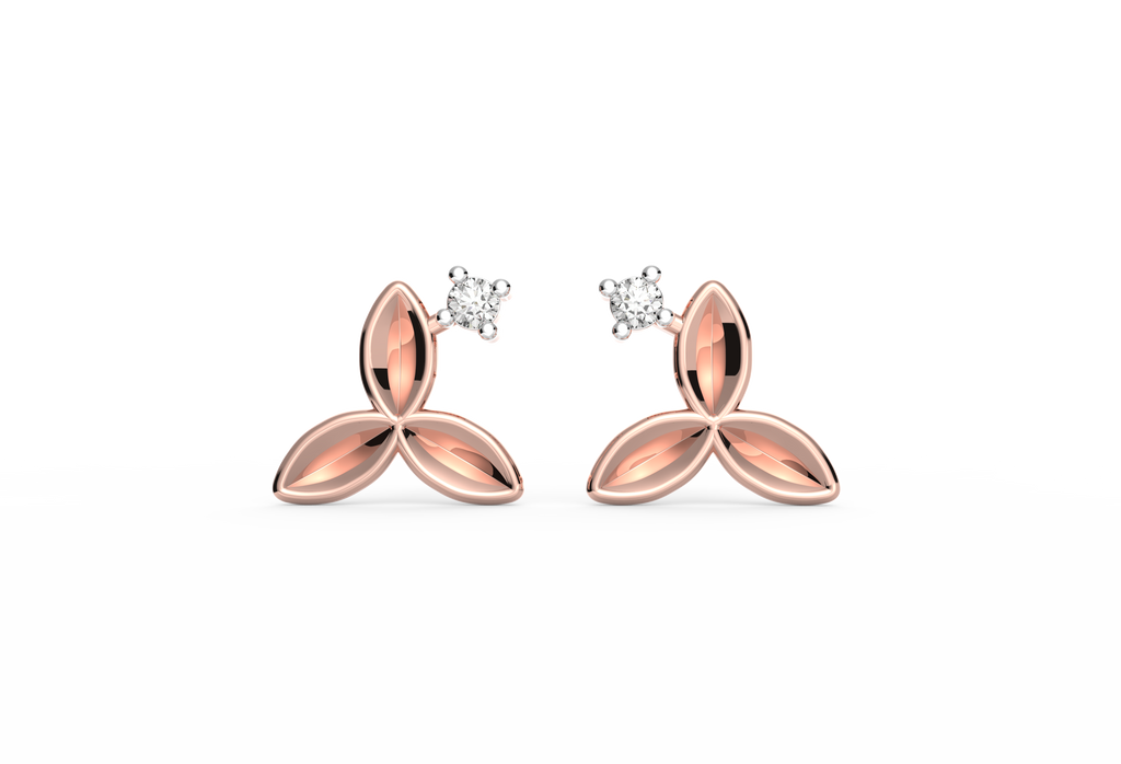 Leafy Dew Lab Diamond Earrings