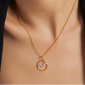 Gilded Radiance Pendant (With Chain)