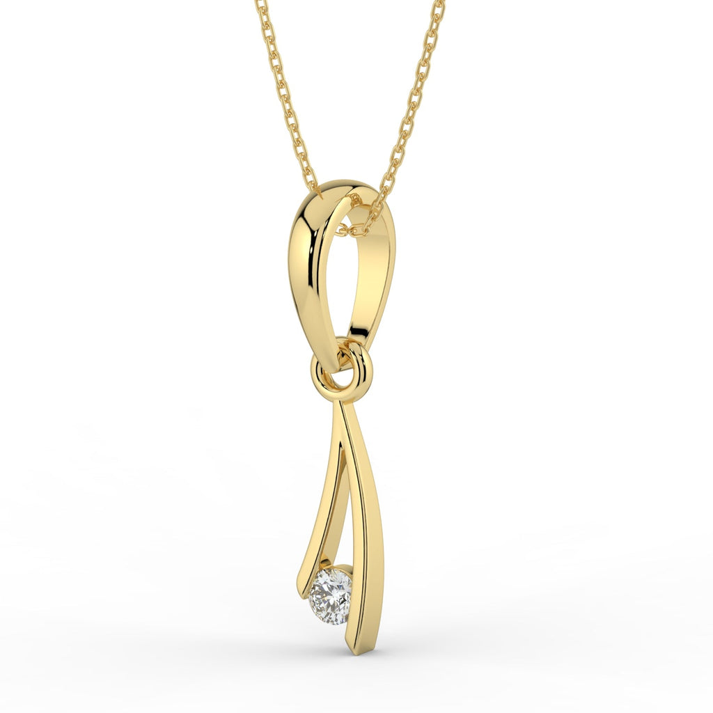Radiant Essence Solitaire Pendant (With Chain)