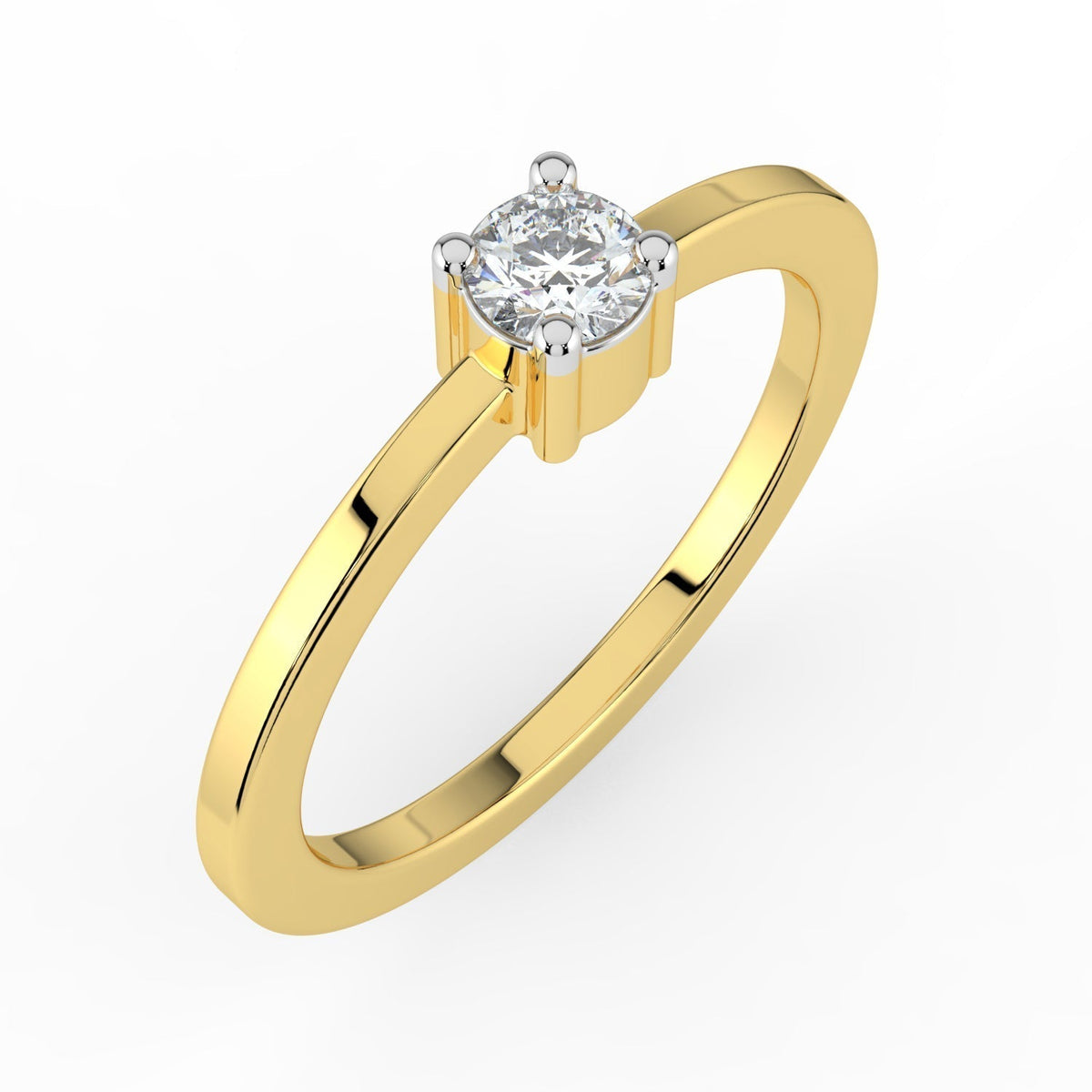 Ethereal Spark Solitaire Ring