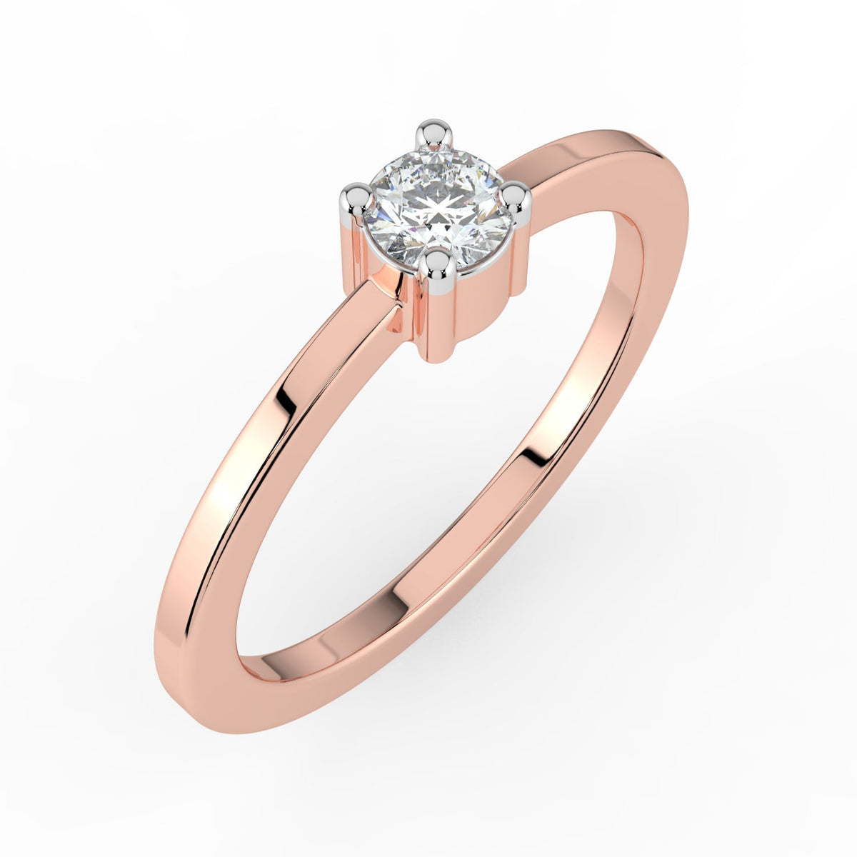 Ethereal Spark Solitaire Ring