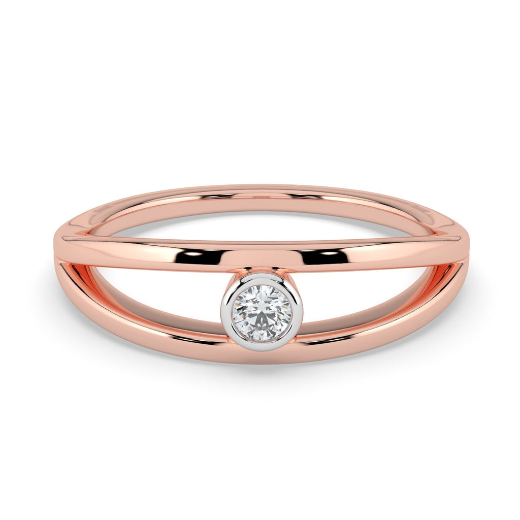 Starlit Echo Solitaire Ring