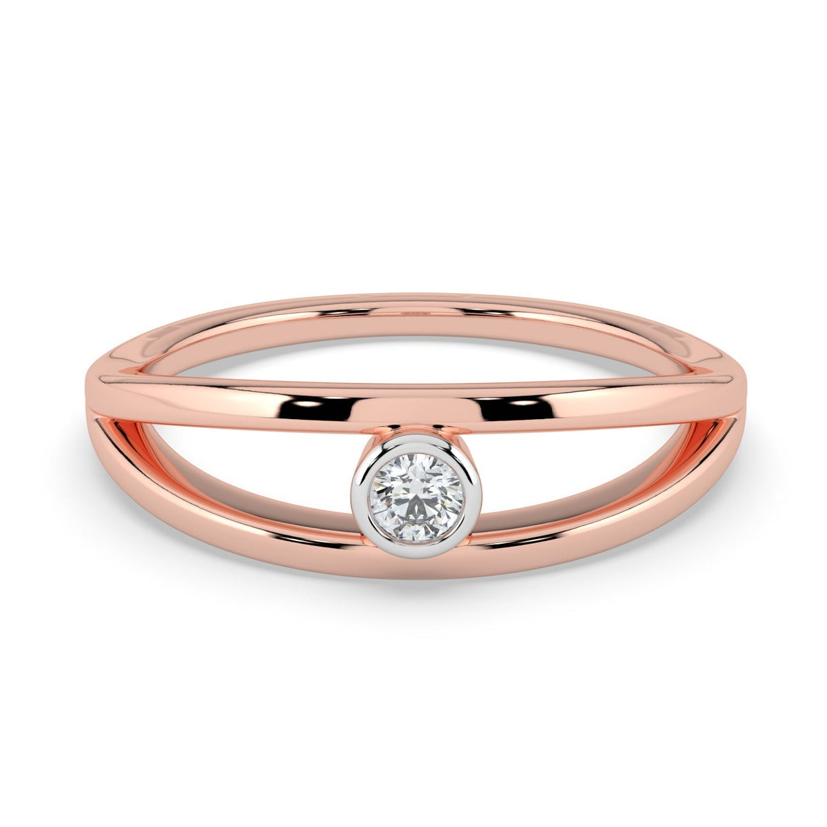 Starlit Echo Solitaire Ring