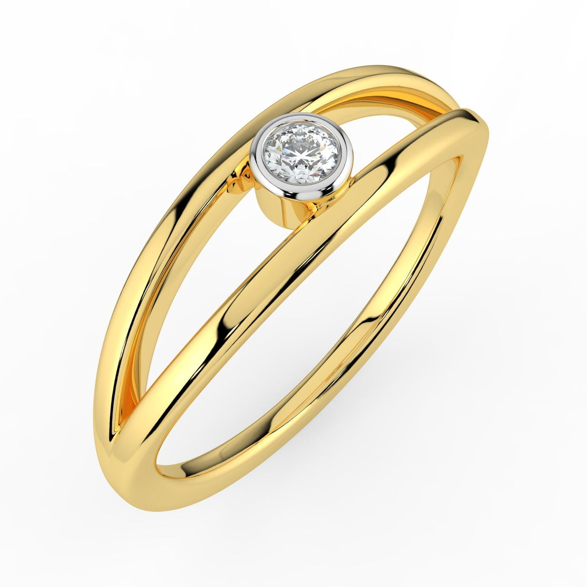 Starlit Echo Solitaire Ring