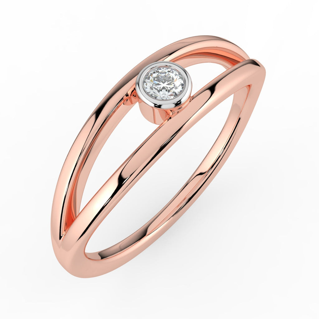 Starlit Echo Solitaire Ring