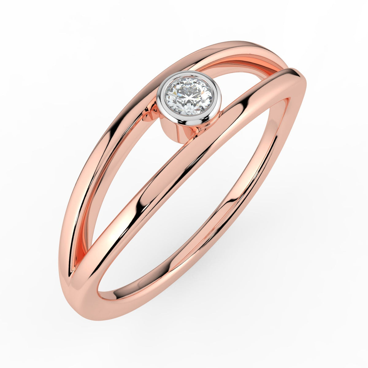 Starlit Echo Solitaire Ring