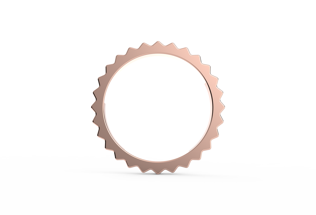 Ridges Textured Band Ring
