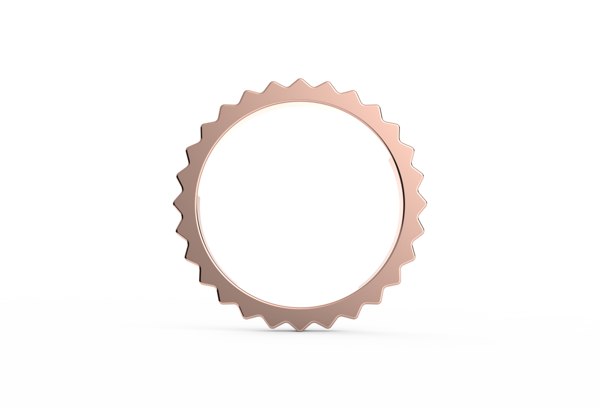 Ridges Textured Band Ring