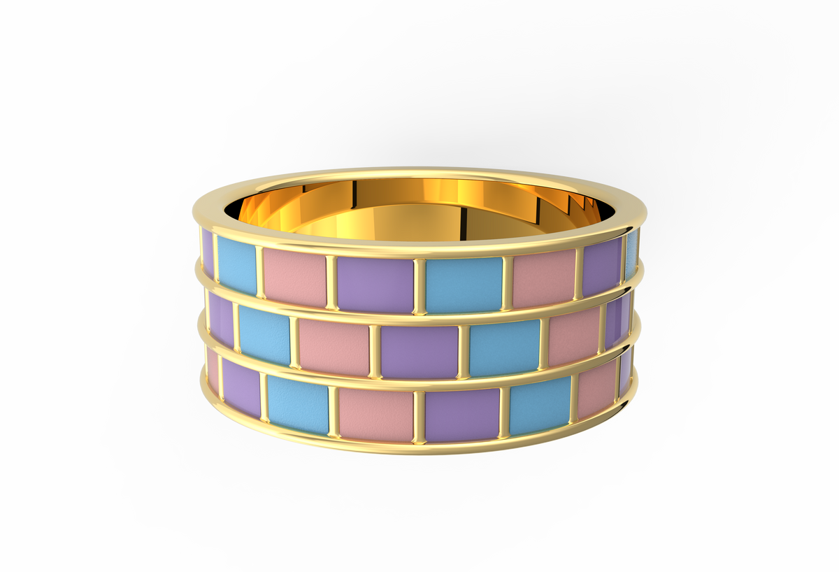 Multicolour Enamel Siesta Ring