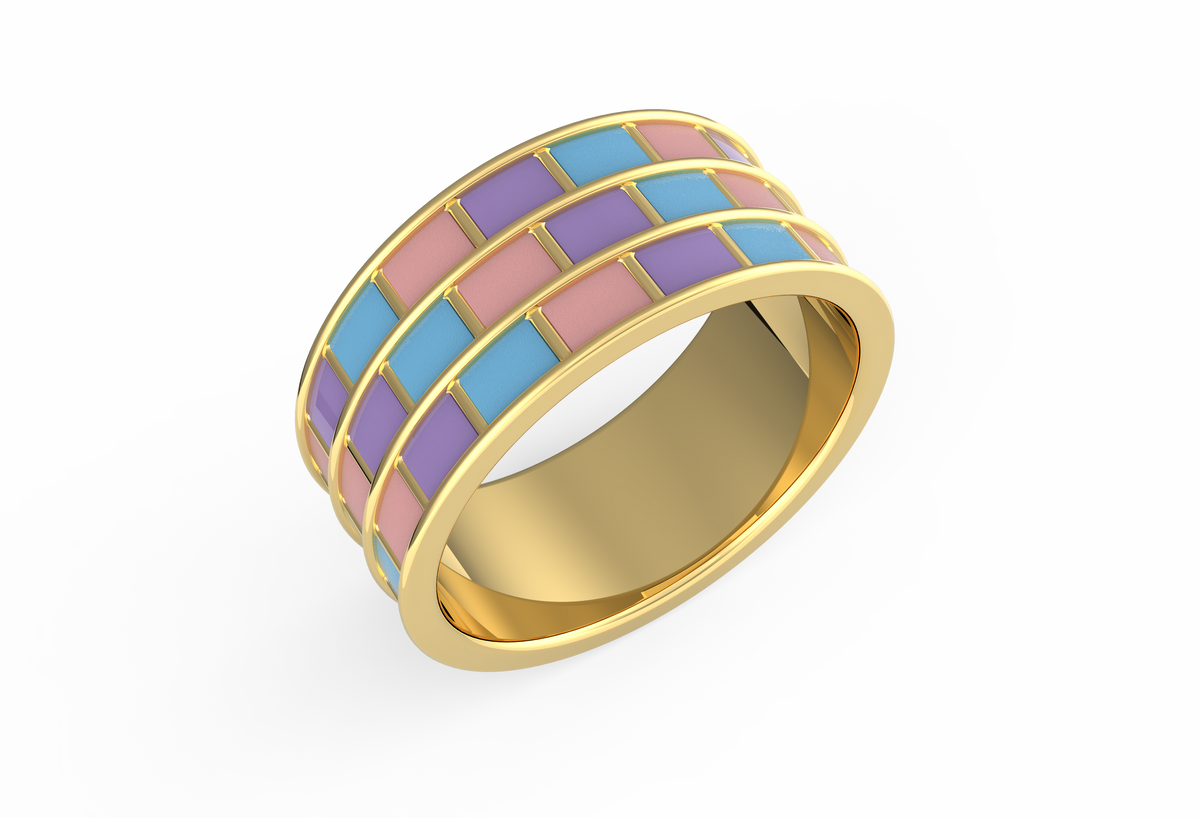 Multicolour Enamel Siesta Ring