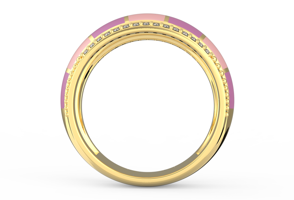 Lavender Blush Enamel Ring