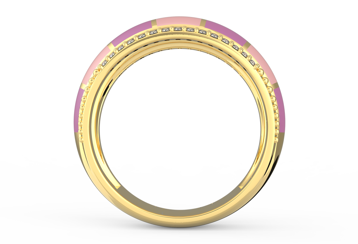 Lavender Blush Enamel Ring