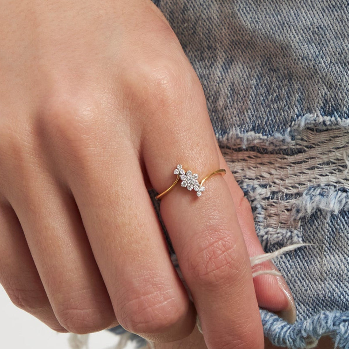 Floral Diamond Ring