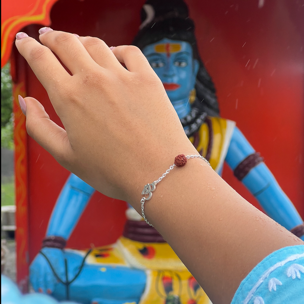 Unisex Om Rudraksh Bracelet