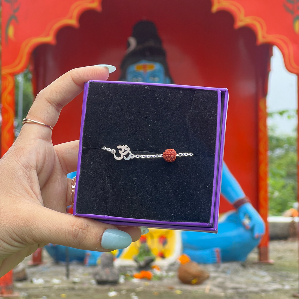Unisex Om Rudraksh Bracelet