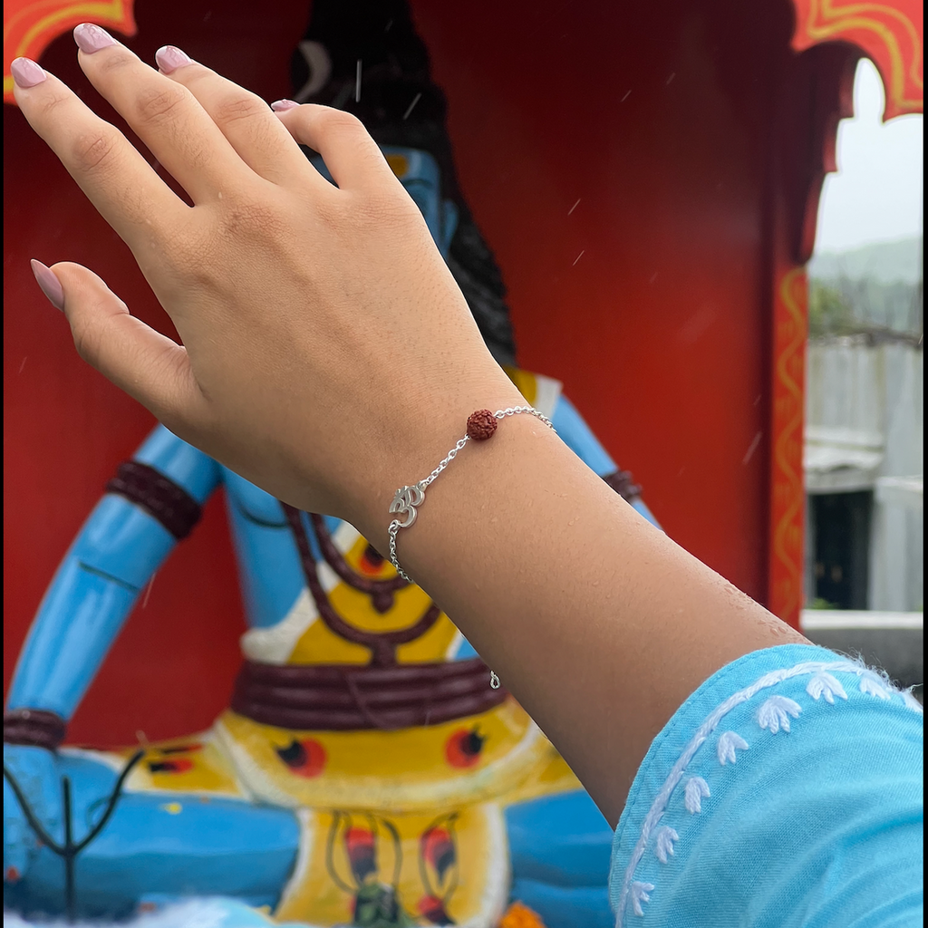 Unisex Om Rudraksh Bracelet