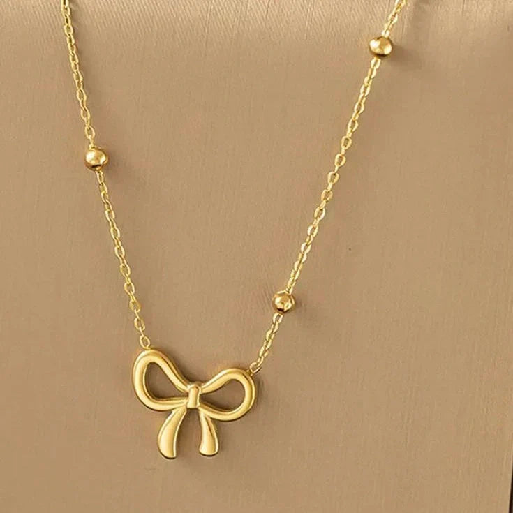 Minimal Bow Necklace