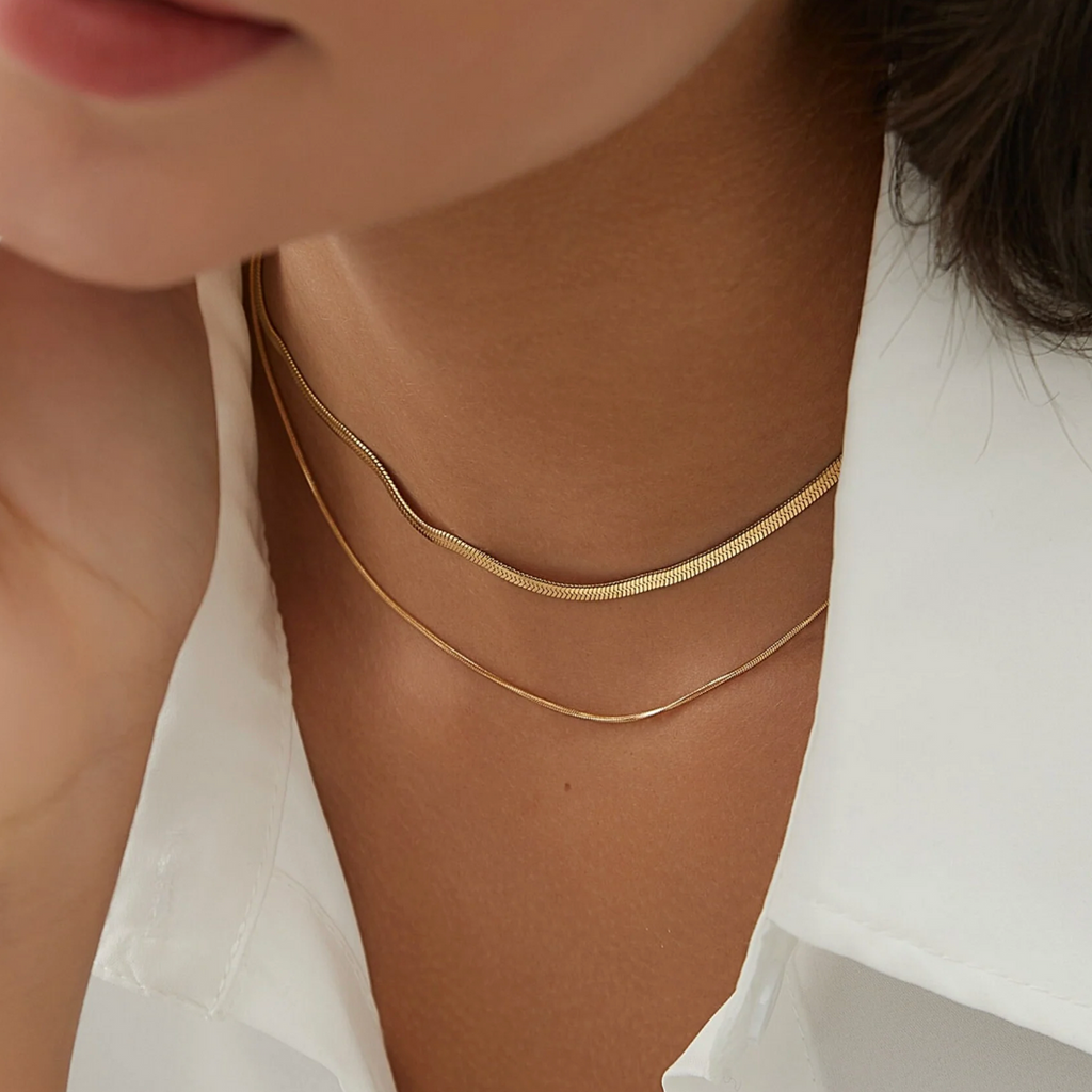Double Layer Snake Chain Necklace