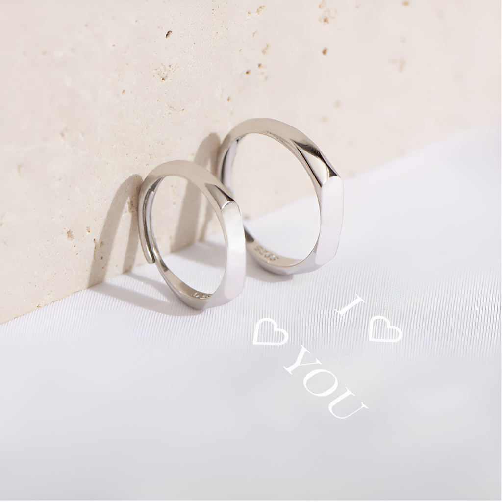 'I Love You' Couple Reflection Ring