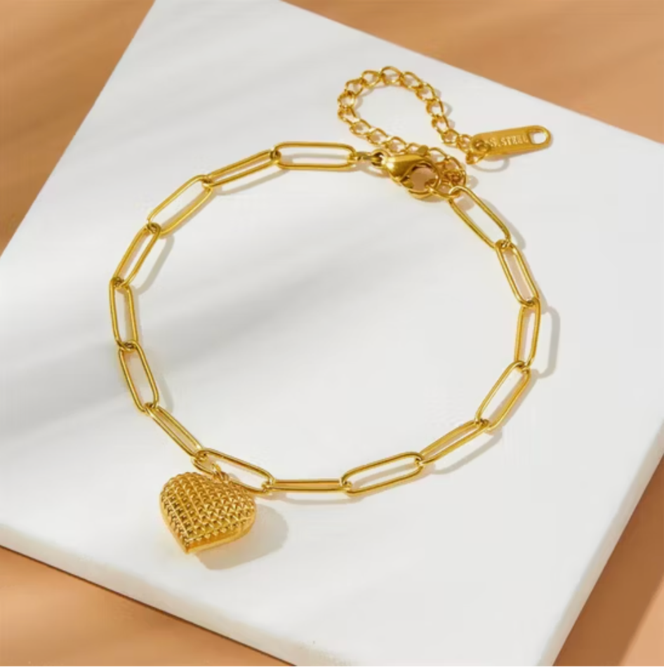 Luxe Linked Heart Bracelet