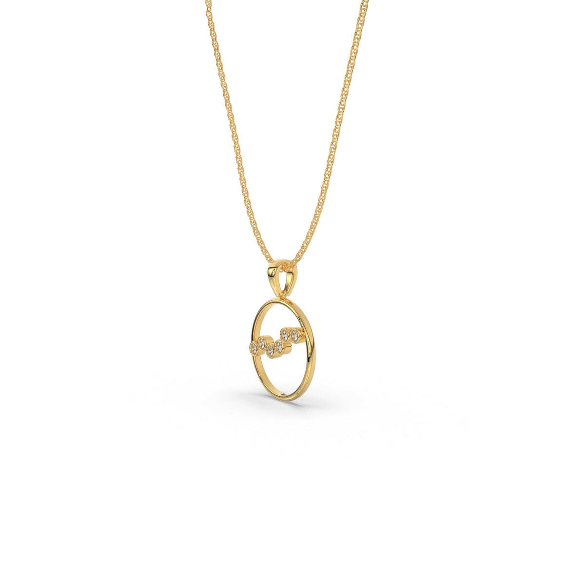 Gilded Radiance Pendant (With Chain)