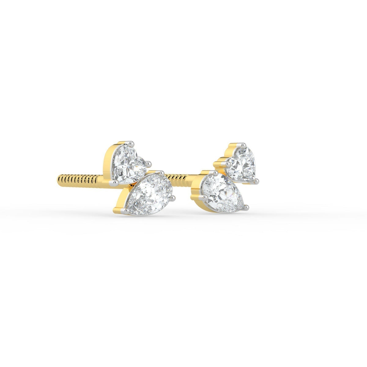 Heart and Pear Duo Studs